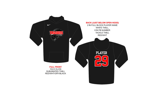 Custom Player Hoodies!  Order Now!!