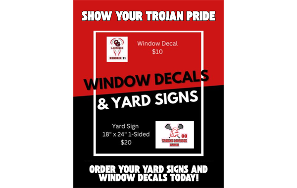 ORDER NOW!  Yard Signs and Window Decals!